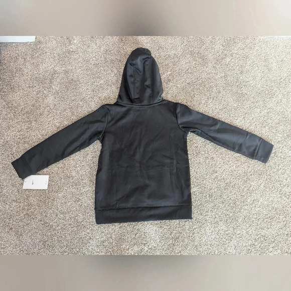 ⭐2/$25⭐New! Kids 6/7 Nike Black and white pullover hoodie Dri-Fit Therma-Fit - Picture 2 of 5
